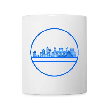 Guatemala City Skyline Blau - Tasse - Weiß - Vorne
