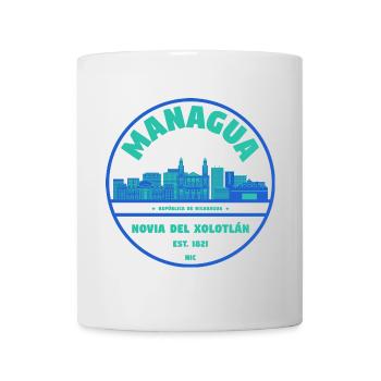 Managua Stadtbild Emblem - Tasse - Weiß - Vorne