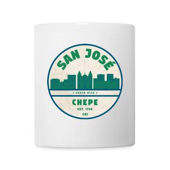 San José Chepe Skyline - Tasse - Weiß - Vorne