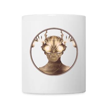 Ausserirdisches Fantasie Wesen in Metallic Farben - Tasse - Weiß - Vorne