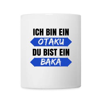 Popkultur Baka Otaku Manga Anime Statement Comic - Tasse - Weiß - Vorne