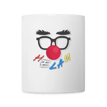 Helau Lustiger Clown-Gesichtsdruck - Tasse - Weiß - Vorne