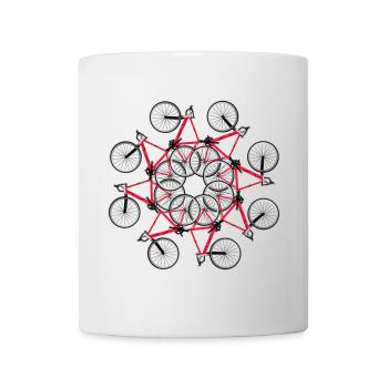 vélo, cycliste, fan de cyclisme - Mug blanc - blanc - Devant
