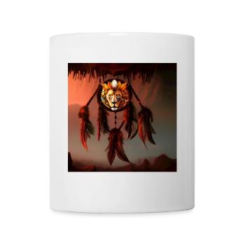 Capteur de rêves avec lion - Mug blanc - blanc - Devant