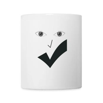 Feines Lächeln - Feines Gesicht F01. - Tasse - Weiß - Vorne