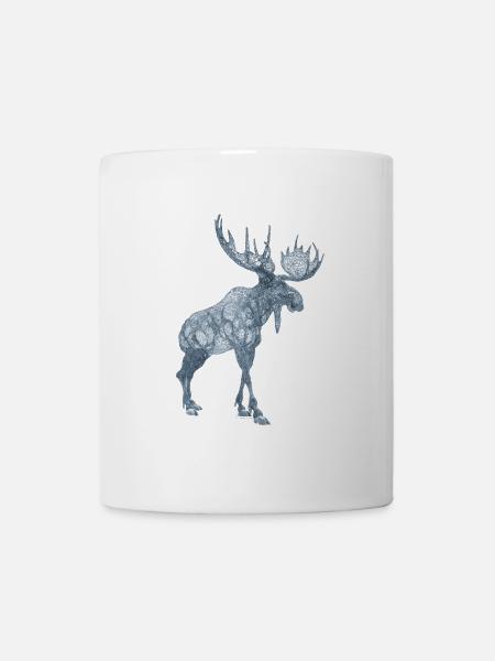 Elch Skulptur Schweden - Tasse - Weiß