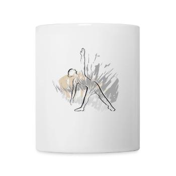 Triangle Yoga motif for yoga friends - Mug - white - Front