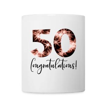 Congratulations 50th birthday - Fifty - Mug - white - Front