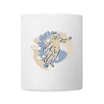 Football players in action while playing football - Mug - white - Front