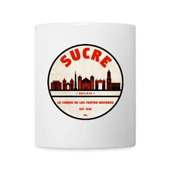 Logo vintage de la Skyline de Sucre Bolivie - Mug blanc - blanc - Devant