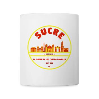 Sucre Stadt Silhouette Bolivien - Tasse - Weiß - Vorne