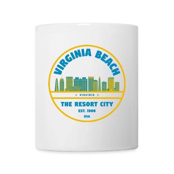 Virginia Beach Skyline Logo - Tasse - Weiß - Vorne