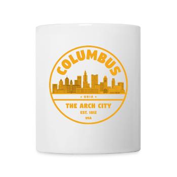 Columbus Arch City Skyline - Mug - white - Front