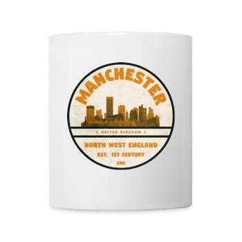 Manchester Skyline Emblem mit Gründungsjahr - Tasse - Weiß - Vorne