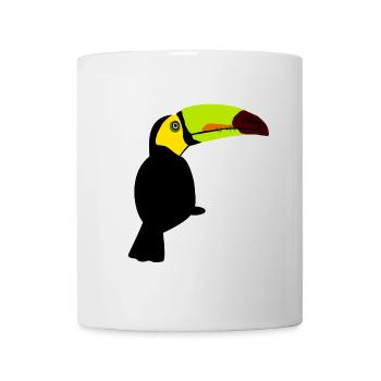 exotische outfits, Tropenvogel seitlich - Tasse - Weiß - Vorne
