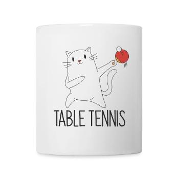 Table Tennis Katze Pingpong Outfit Cat Tischtennis - Mug blanc - blanc - Devant