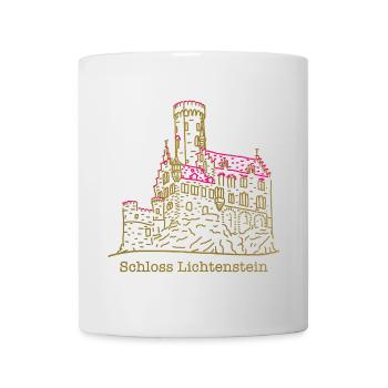 Schloss Lichtenstein, Märchenschloss, Deutschland - Tasse - Weiß - Vorne