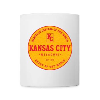 Kansas City BBQ Emblem Kreis - Tasse - Weiß - Vorne