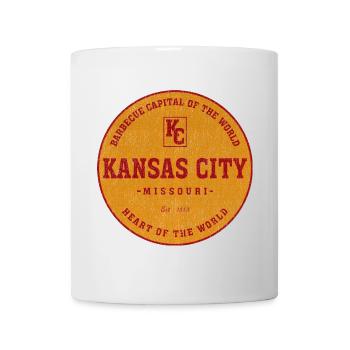 Kansas City Barbecue Emblem - Tasse - Weiß - Vorne