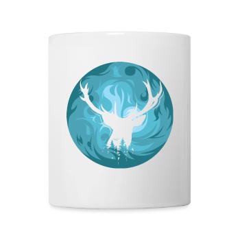 moon rendeer reindeer hirsch elch Symbol geschenk - Tasse - Weiß - Vorne