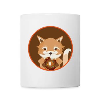 zauberhafter kleiner Fuchs mit leckeren Donut - Tasse - Weiß - Vorne