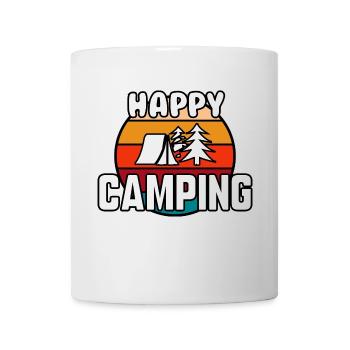 Happy camping - Mug blanc - blanc - Devant