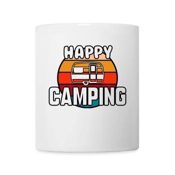 Happy camping - Mug blanc - blanc - Devant
