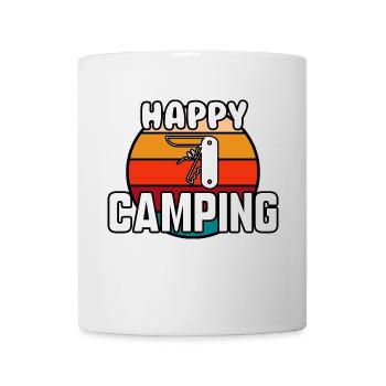 Happy camping - Mug blanc - blanc - Devant