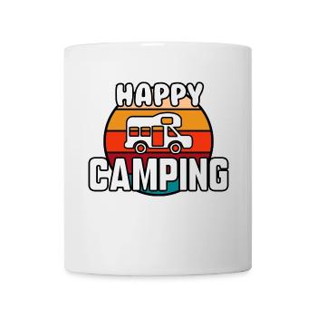 Happy camping - Mug blanc - blanc - Devant