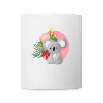 Süßer Koala mit Blumenkranz - Tasse - Weiß - Vorne