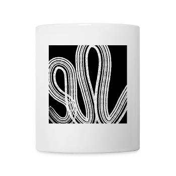 Blackwhite Abstract Design - Tasse - Weiß - Vorne