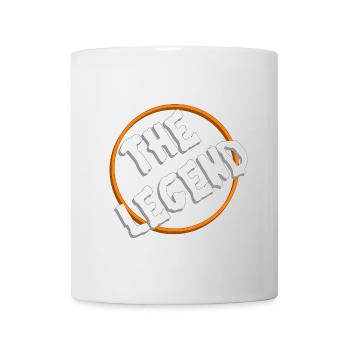 Retro The Legend logo in orange circle - Mug - white - Front