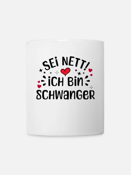 Schwangerschaft Mutter Schwanger Herz Statement - Tasse - Weiß