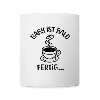 Schwangerschaft Babybauch Schwanger Statement - Tasse - Weiß - Vorne