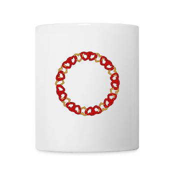 Hearts in a circle Circle of Hearts with Orange Hearts - Mug - white - Front