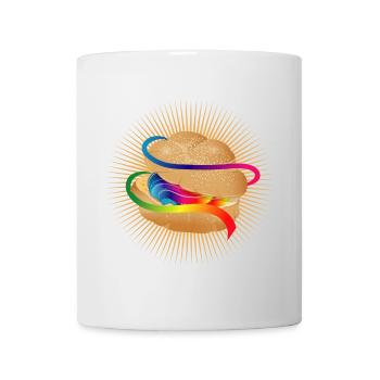 Illustration d’une bouffée à la crème colorée - Mug blanc - blanc - Devant