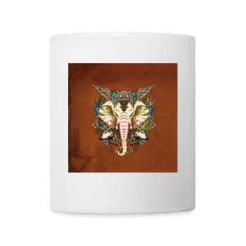 The majestic elephant with the creature of the night - Mug - white - Front