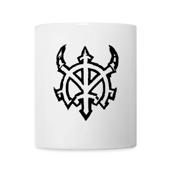 Symbol vikings avec corne, noir - Mug blanc - blanc - Devant