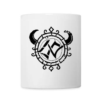 Symbol vikings avec corne, noir - Mug blanc - blanc - Devant