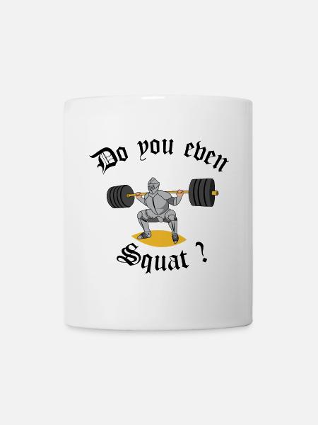 Knight Weightlifter - Mug - white
