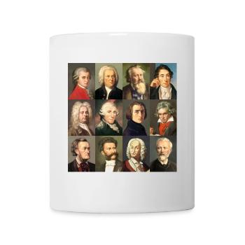 12 classical composers ... from Bach to Wagner - Mug - white - Front