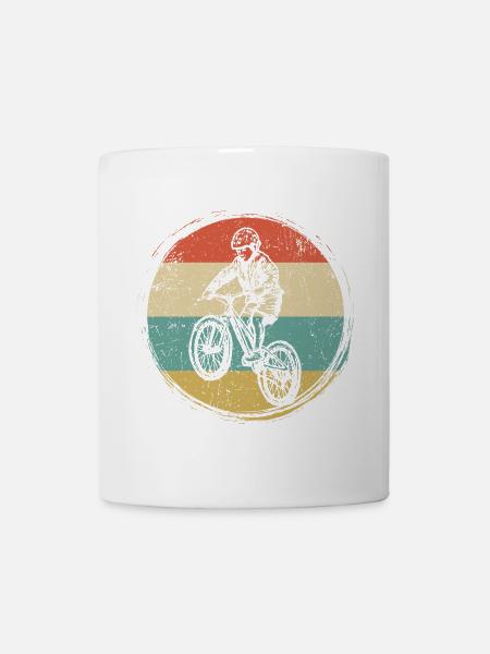 Retro BMX Rider Circle - Tasse - Weiß