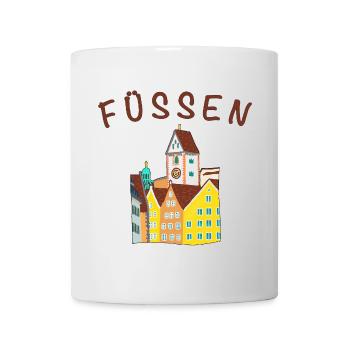 Füssen, vieille ville romantique, château, Bavière - Mug blanc - blanc - Devant