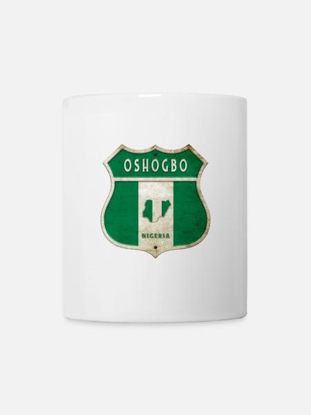 Oshogbo Nigeria Wappen Flaggen Design - Tasse - Weiß
