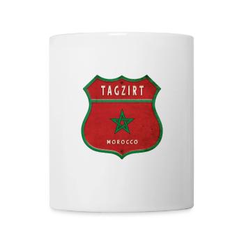 Tagzirt Marokko Wappen Flaggen Design - Tasse - Weiß - Vorne