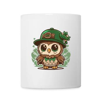 St. Patrick's Day Kawaii Owl with Hat - Mug - white - Front