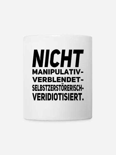 nicht veridiotisiert II - Tasse - Weiß