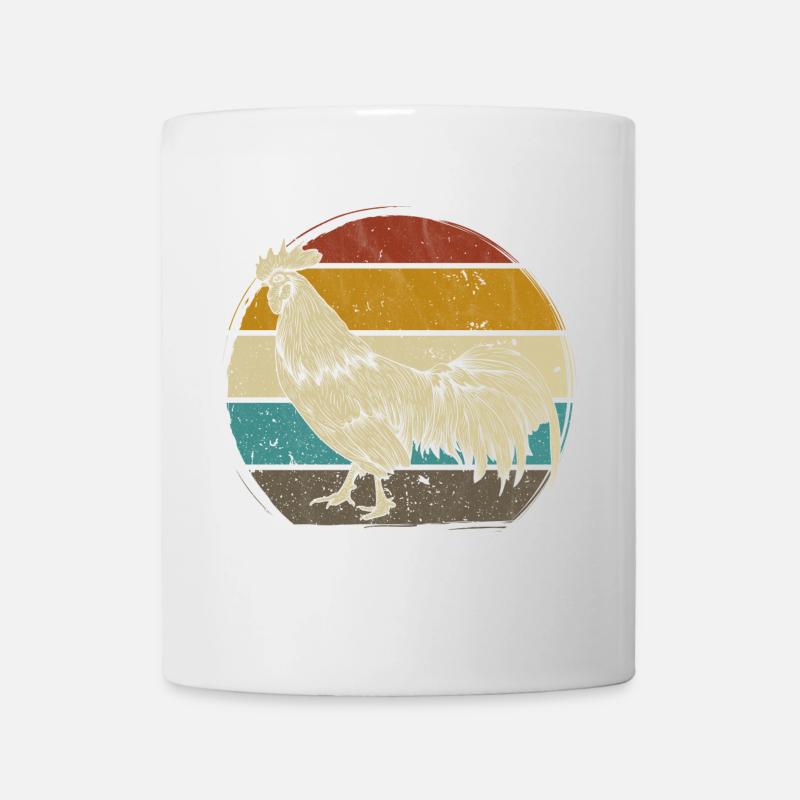 Hahn retro - Tasse - Weiß