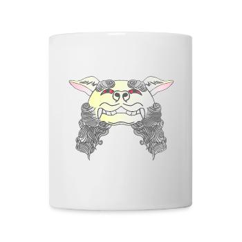coole asiamotive, Wächterhund, komainu - Tasse - Weiß - Vorne