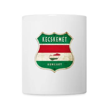 Design du drapeau de la Hongrie à Kecskemét - Mug blanc - blanc - Devant